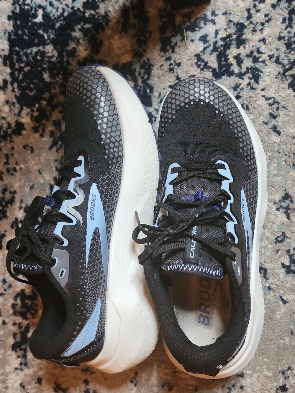 Brooks Caldera Men's Running Shoes — Black with White Sole